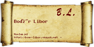 Boár Libor névjegykártya